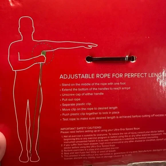 New Balance Red and Black Speed Rope for exercise - Picture 4 of 4